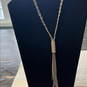 Chico’s Elegant 6 Stand Braided Chain Gold and Silver Necklace w/ Gold Accent.